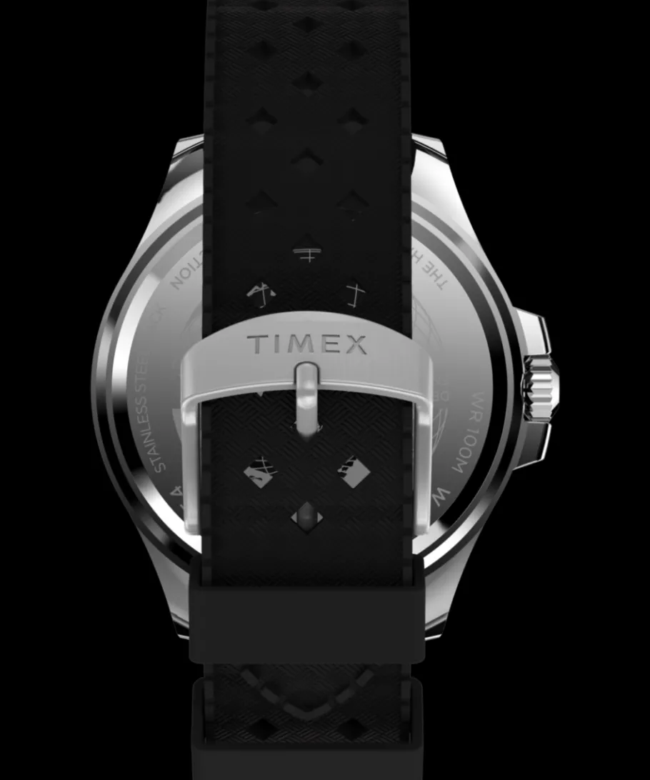 Timex Diver Inspired*Harborside Coast 43mm Synthetic Rubber Strap Watch