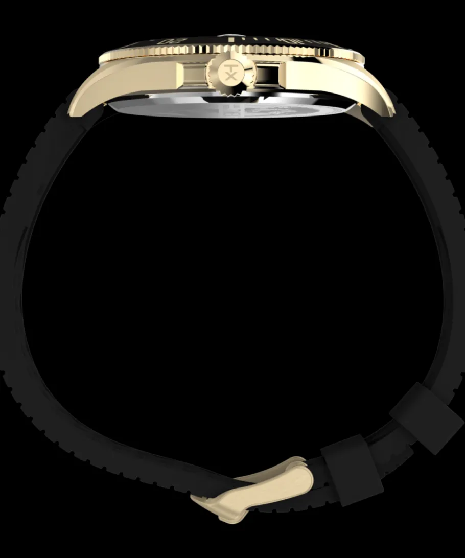 Timex Diver Inspired*Harborside Coast 44mm Synthetic Rubber Strap Watch