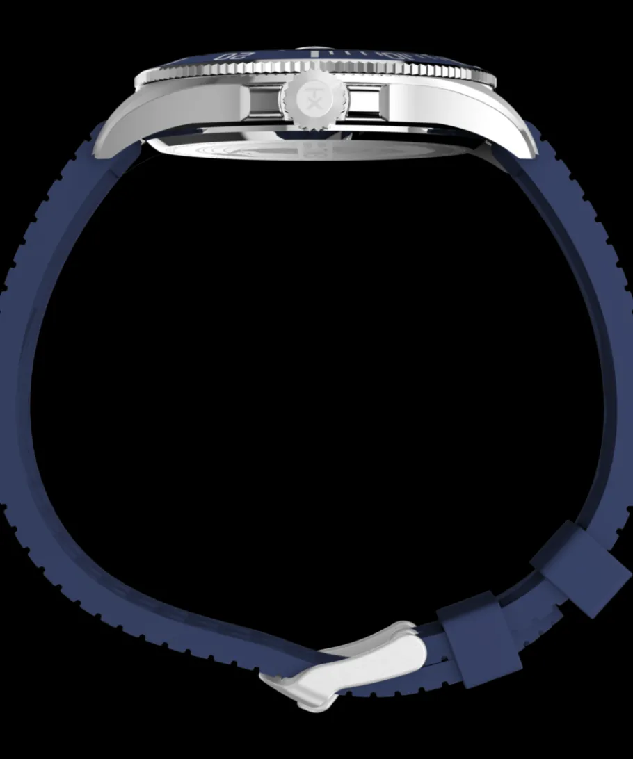 Timex Diver Inspired*Harborside Coast 44mm Synthetic Rubber Strap Watch
