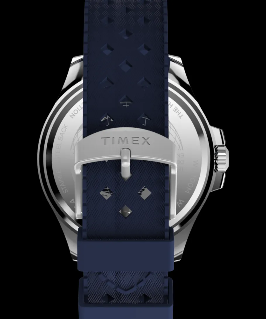 Timex Diver Inspired*Harborside Coast 44mm Synthetic Rubber Strap Watch