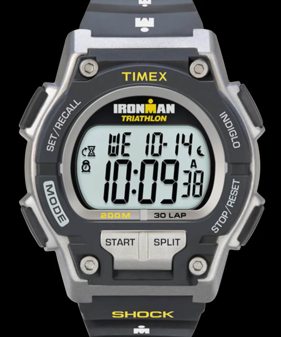 Timex Digital|Chronograph*IRONMAN Original 30 Shock Full-Size Resin Strap Watch
