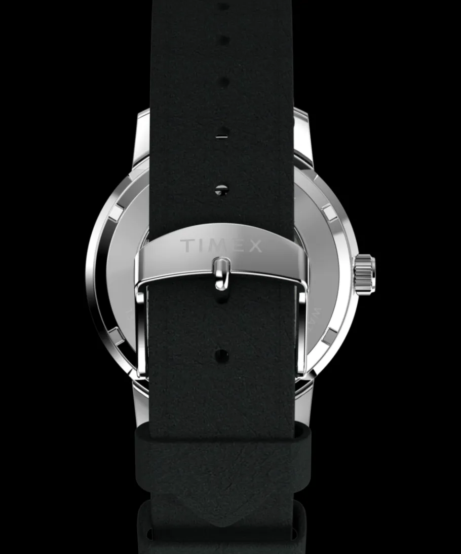 Timex Leather|Black Watches*Marlin® Automatic 40mm Leather Strap Watch