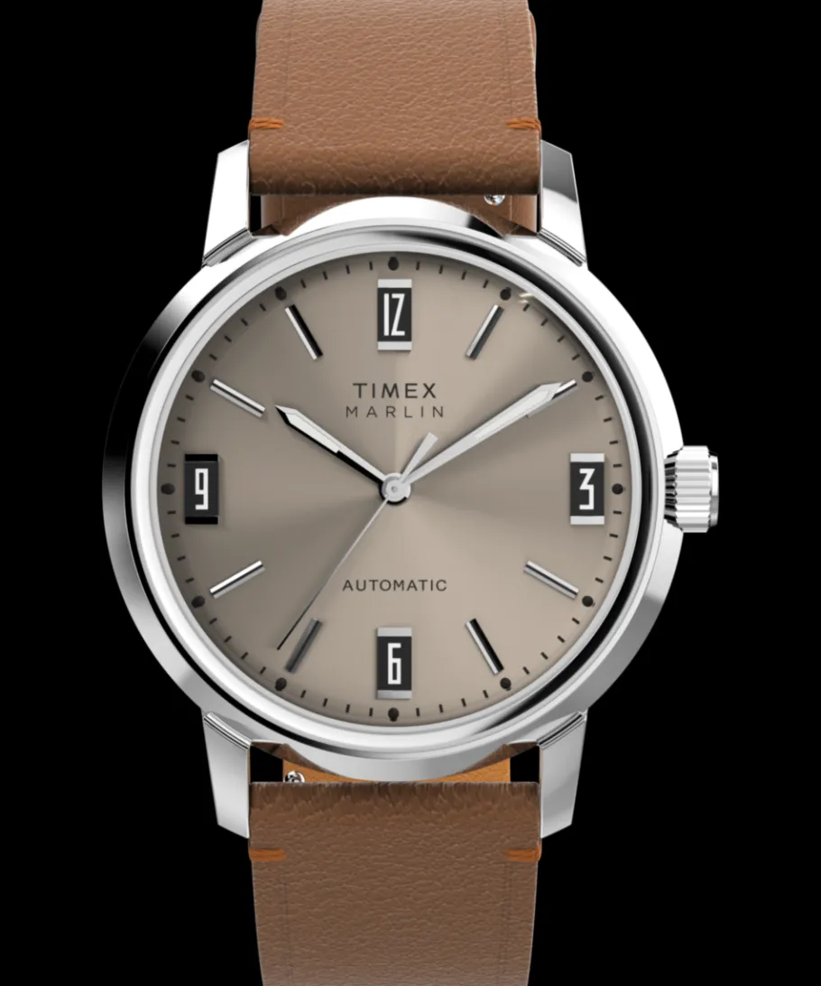 Timex Leather|Automatic*Marlin® Automatic 40mm Leather Strap Watch