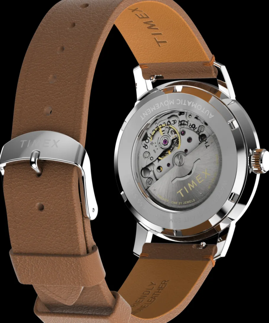 Timex Leather|Automatic*Marlin® Automatic 40mm Leather Strap Watch