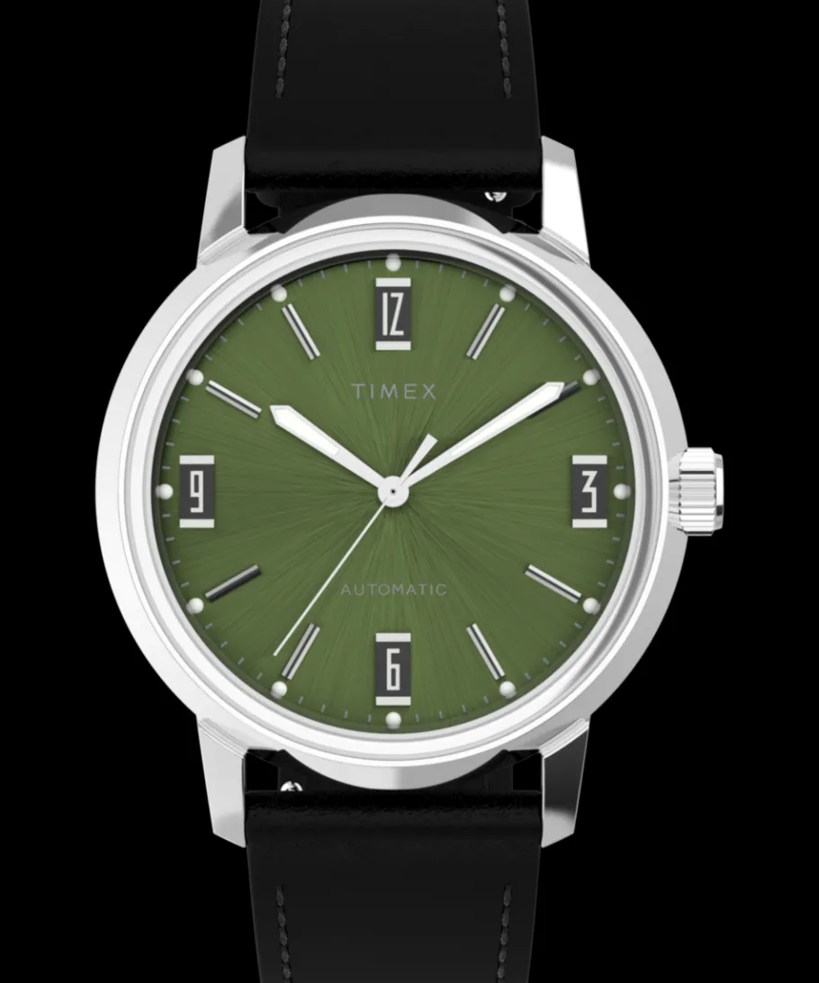 Timex Vintage|Leather*Marlin® Automatic 40mm Leather Strap Watch