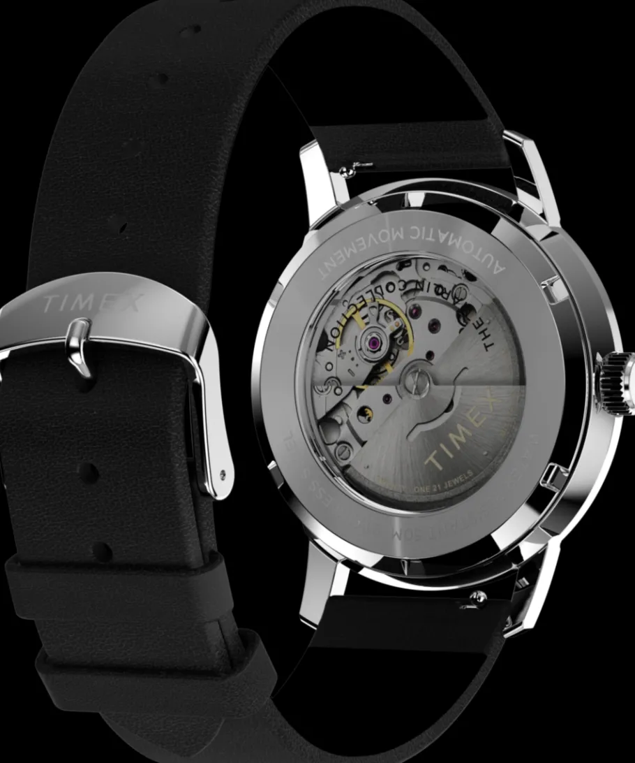 Timex Leather|Automatic*Marlin® Automatic 40mm Leather Strap Watch