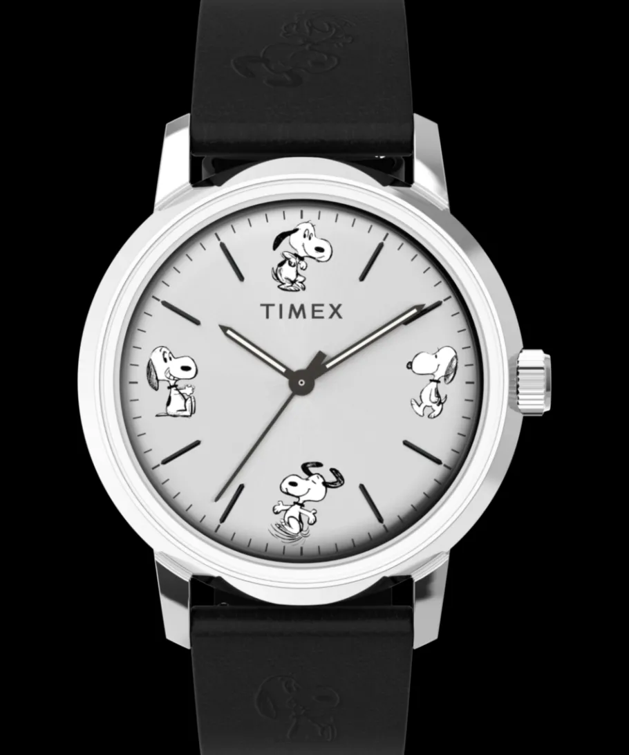 Timex Leather|Automatic*Marlin® Automatic x Peanuts Sketch 40mm Leather Strap Watch