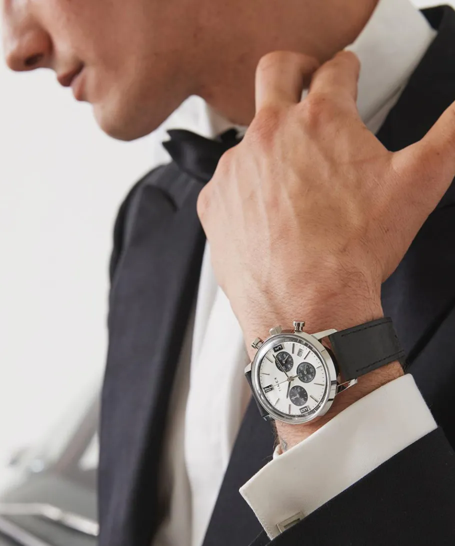Timex Vintage|Chronograph*Marlin® Chronograph Tachymeter 40mm Leather Strap Watch