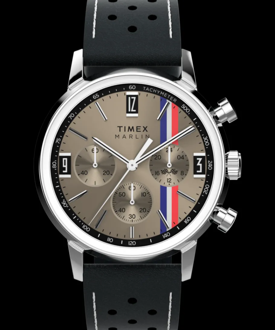 Timex Vintage|Leather*Marlin® Chronograph Tachymeter 40mm Leather Strap Watch