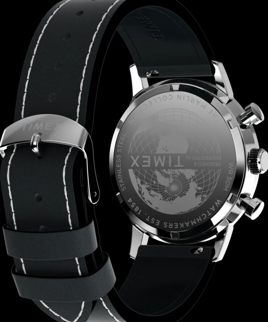 Timex Vintage|Leather*Marlin® Chronograph Tachymeter 40mm Leather Strap Watch