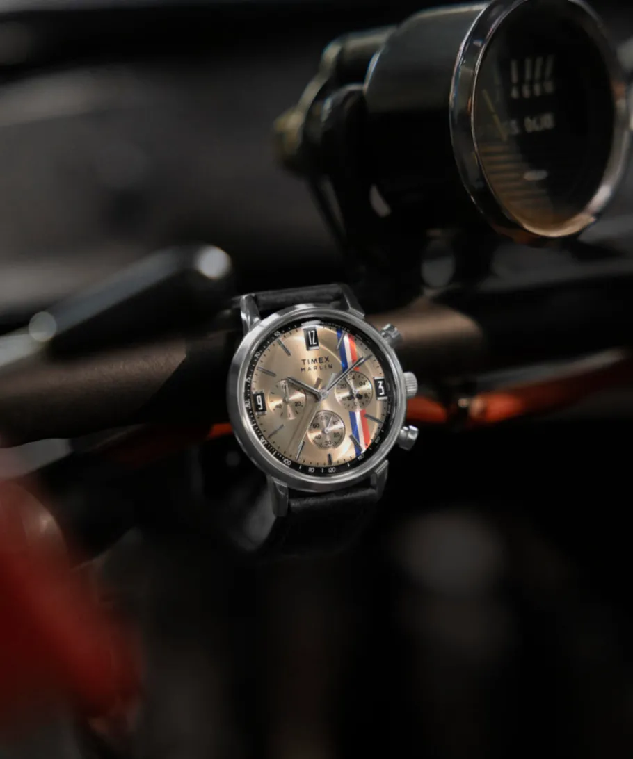 Timex Vintage|Leather*Marlin® Chronograph Tachymeter 40mm Leather Strap Watch