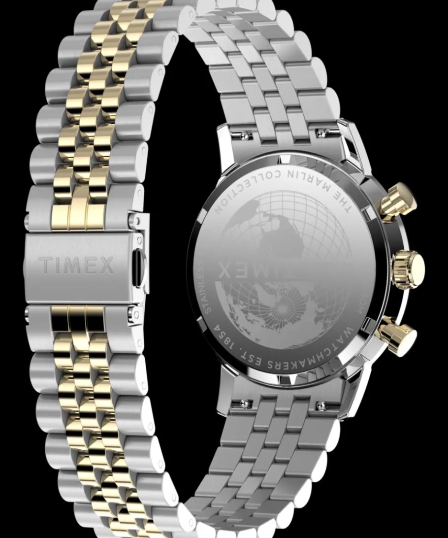 Timex Vintage|Stainless Steel*Marlin® Chronograph Tachymeter 40mm Stainless Steel Bracelet Watch