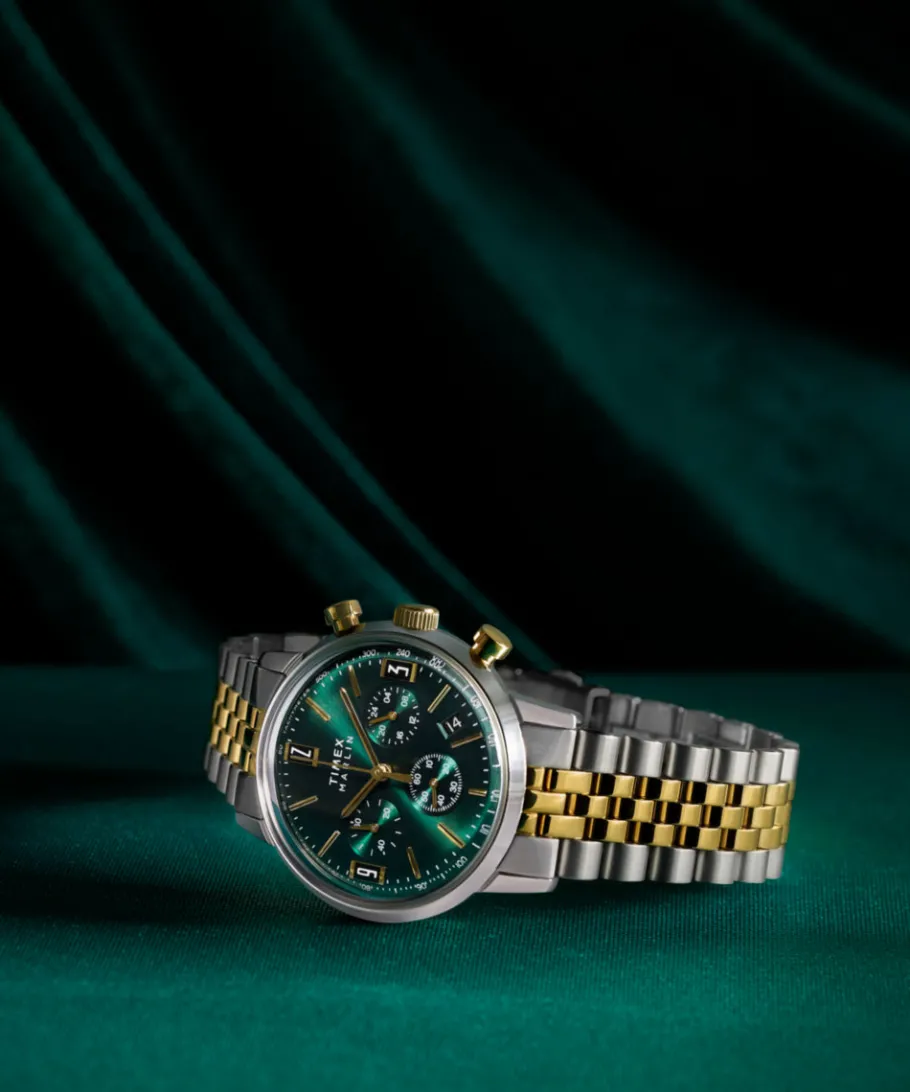 Timex Vintage|Stainless Steel*Marlin® Chronograph Tachymeter 40mm Stainless Steel Bracelet Watch