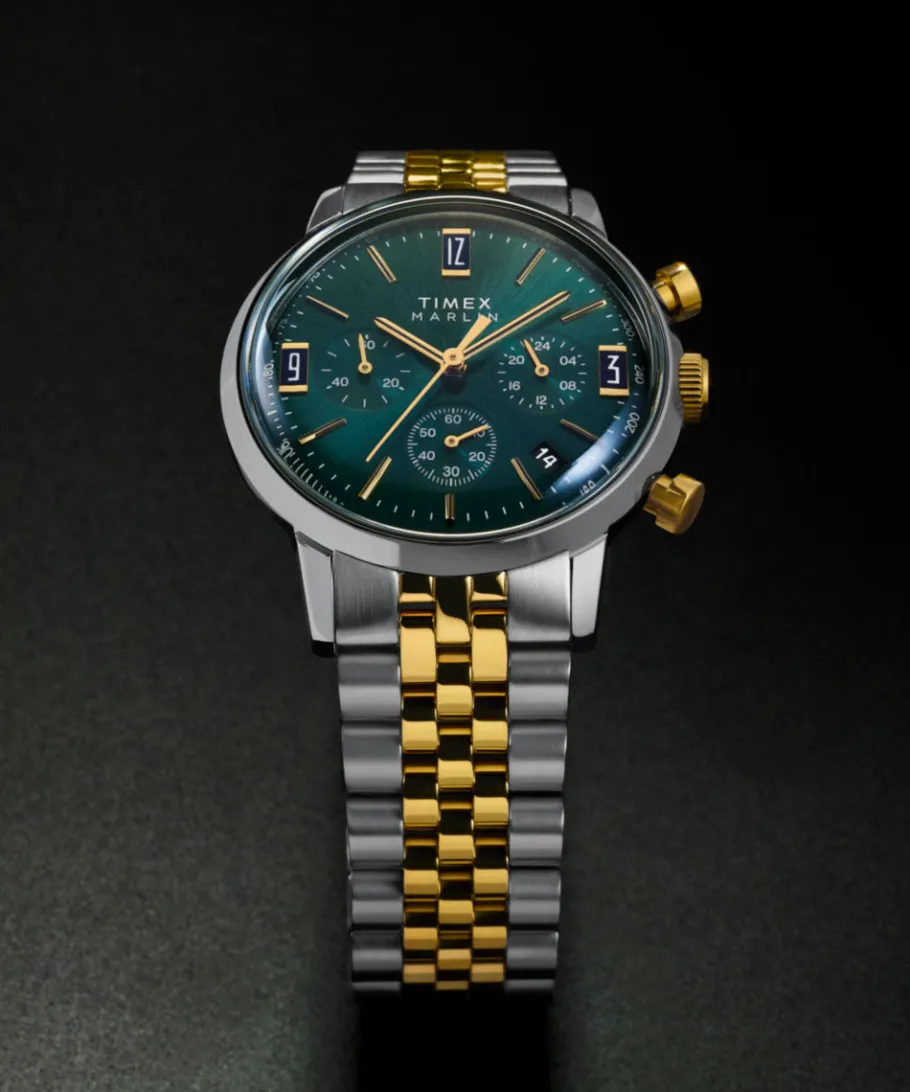 Timex Vintage|Stainless Steel*Marlin® Chronograph Tachymeter 40mm Stainless Steel Bracelet Watch