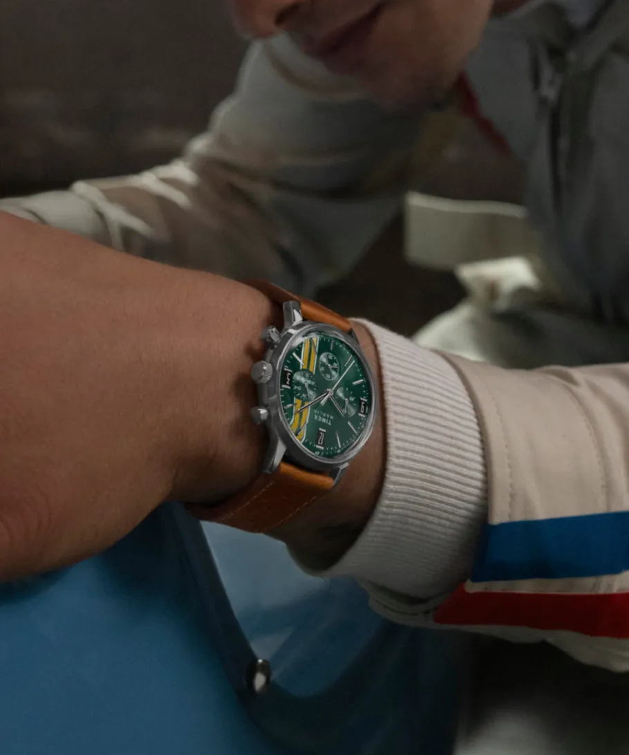 Timex Vintage|Leather*Marlin® Chronograph Tachymeter 40mm Leather Strap Watch