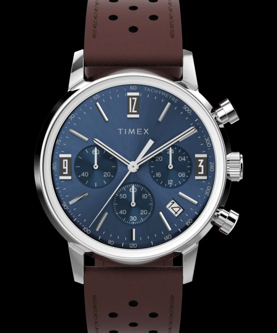Timex Vintage|Leather*Marlin® Chronograph Tachymeter 40mm Leather Strap Watch