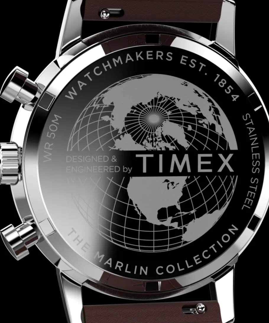 Timex Vintage|Leather*Marlin® Chronograph Tachymeter 40mm Leather Strap Watch