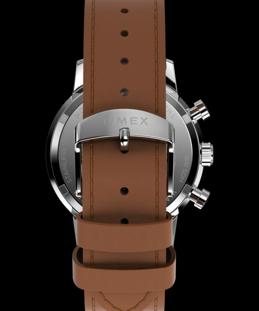 Timex Vintage|Leather*Marlin® Chronograph Tachymeter 40mm Leather Strap Watch