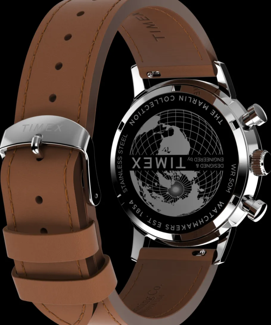 Timex Vintage|Leather*Marlin® Chronograph Tachymeter 40mm Leather Strap Watch