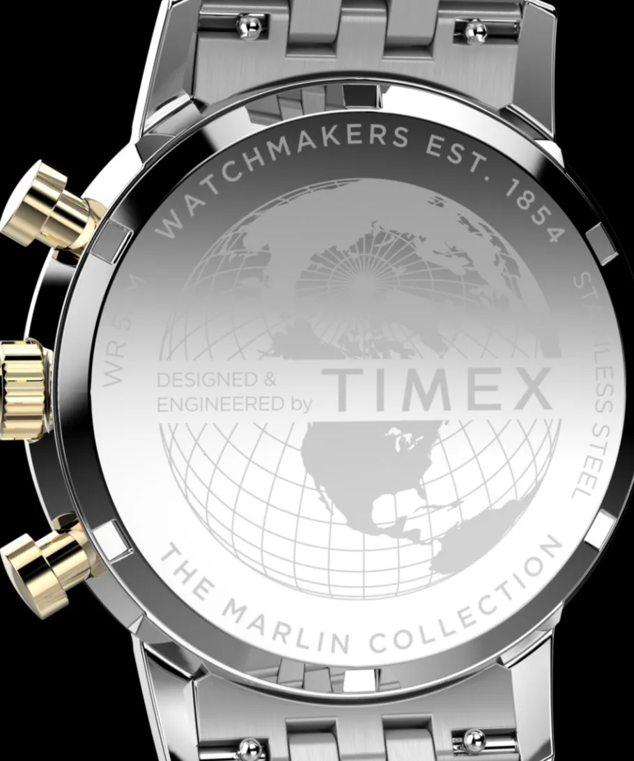 Timex Vintage|Stainless Steel*Marlin® Chronograph Tachymeter 40mm Stainless Steel Bracelet Watch