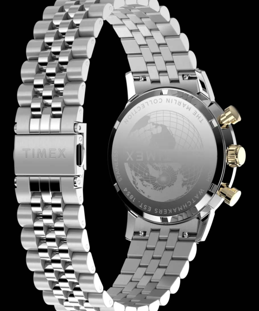 Timex Vintage|Stainless Steel*Marlin® Chronograph Tachymeter 40mm Stainless Steel Bracelet Watch