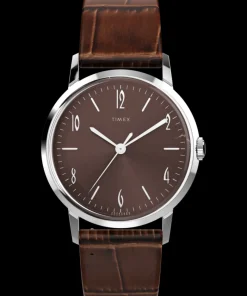 Timex Vintage|Leather*Marlin® Hand-Wound 34mm Leather Strap Watch