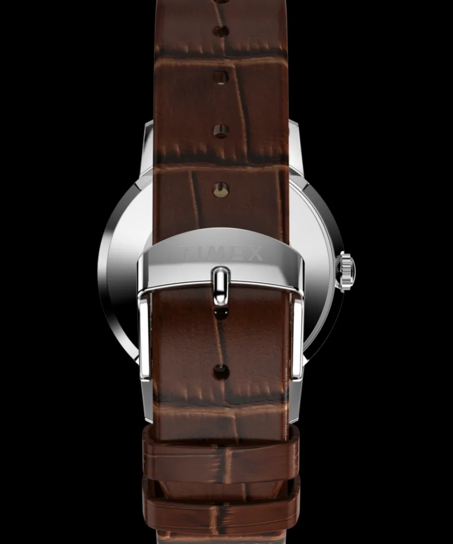 Timex Vintage|Leather*Marlin® Hand-Wound 34mm Leather Strap Watch