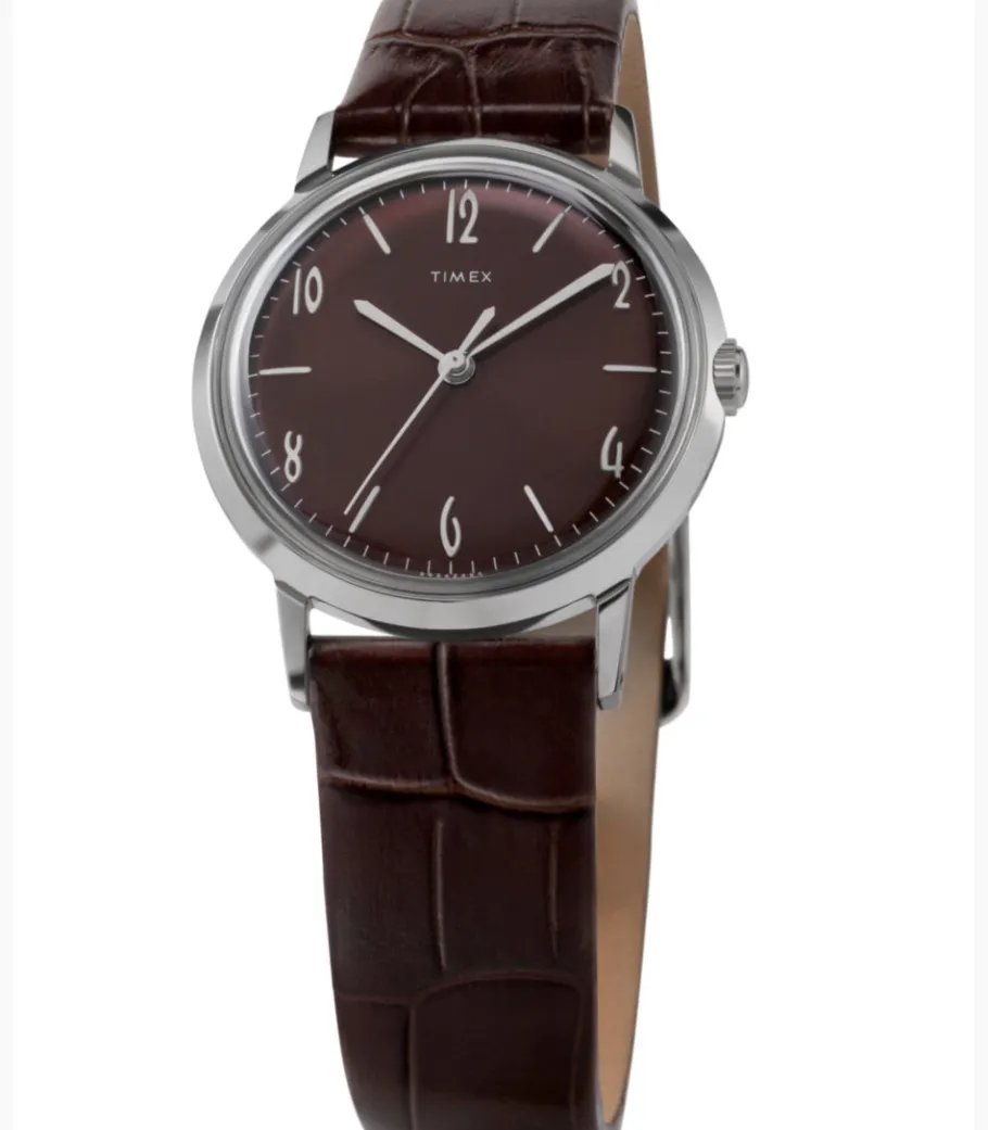 Timex Vintage|Leather*Marlin® Hand-Wound 34mm Leather Strap Watch
