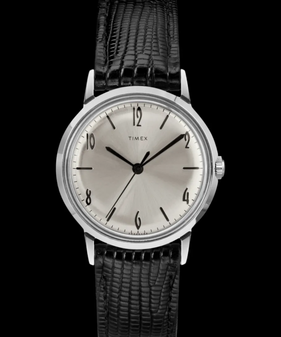 Timex Vintage|Leather*Marlin® Hand-Wound 34mm Leather Strap Watch