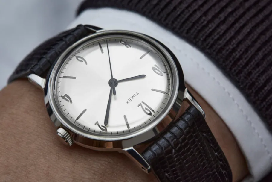 Timex Vintage|Leather*Marlin® Hand-Wound 34mm Leather Strap Watch