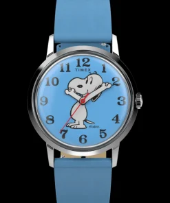 Timex Vintage|Leather*Marlin® Hand-Wound x Peanuts Reissue 34mm Leather Strap Watch