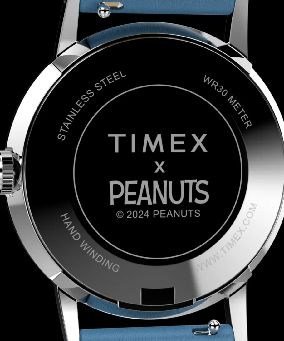 Timex Vintage|Leather*Marlin® Hand-Wound x Peanuts Reissue 34mm Leather Strap Watch