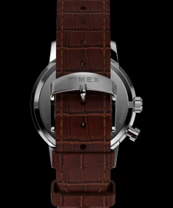Timex Vintage|Leather*Marlin® Moon Phase 40mm Leather Strap Watch