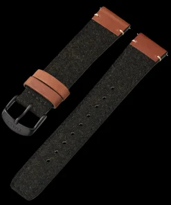 Timex Straps*20mm Fabric Strap with Leather Accents