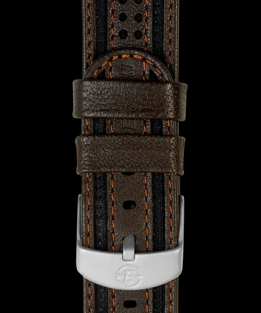 Timex Straps*18mm Fabric with Leather Strap