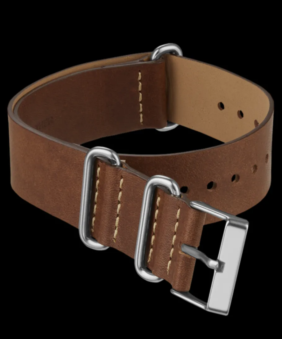Timex Straps*20mm Leather Slip-Thru Double Layer Strap