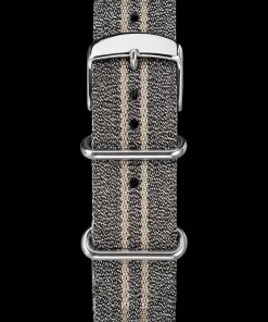 Timex Straps*20mm Metallic Stripe Woven Fabric Slip-Thru Strap