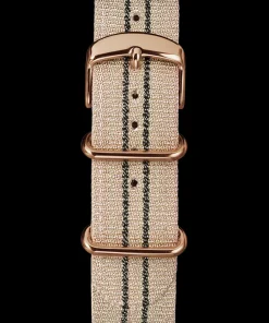 Timex Straps*20mm Metallic Stripe Woven Fabric Slip-Thru Strap