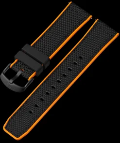 Timex Straps*22mm Quick Release Silicone Strap With Fabric Top and Leather Lining
