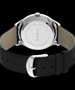 Timex Leather|Black Watches*Modern Easy Reader® 40mm Leather Strap Watch