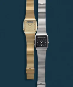 Timex Vintage|Stainless Steel*Q ® 1982 Ana-Digi Reissue 33mm Stainless Steel Bracelet Watch