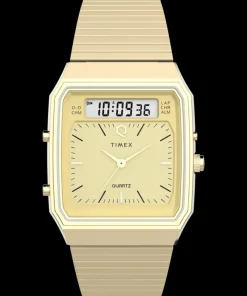 Timex Vintage|Stainless Steel*Q ® 1982 Ana-Digi Reissue 33mm Stainless Steel Bracelet Watch