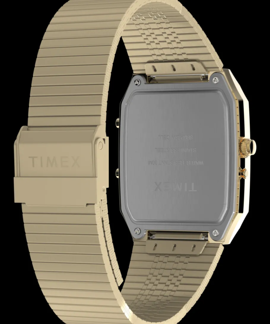 Timex Vintage|Stainless Steel*Q ® 1982 Ana-Digi Reissue 33mm Stainless Steel Bracelet Watch