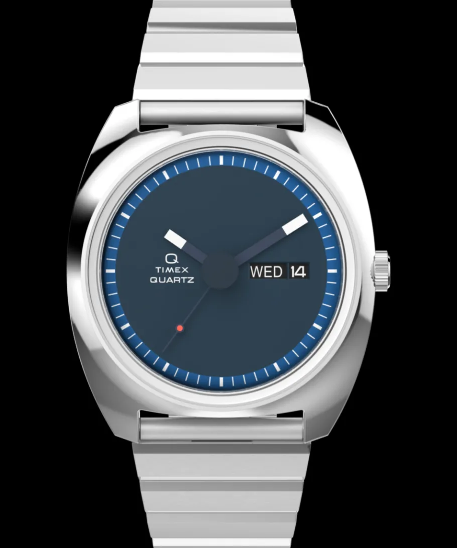 Women Timex Silver-tone|Bracelet*Q 1975 Enigma Reissue 37mm Stainless Steel Bracelet Watch