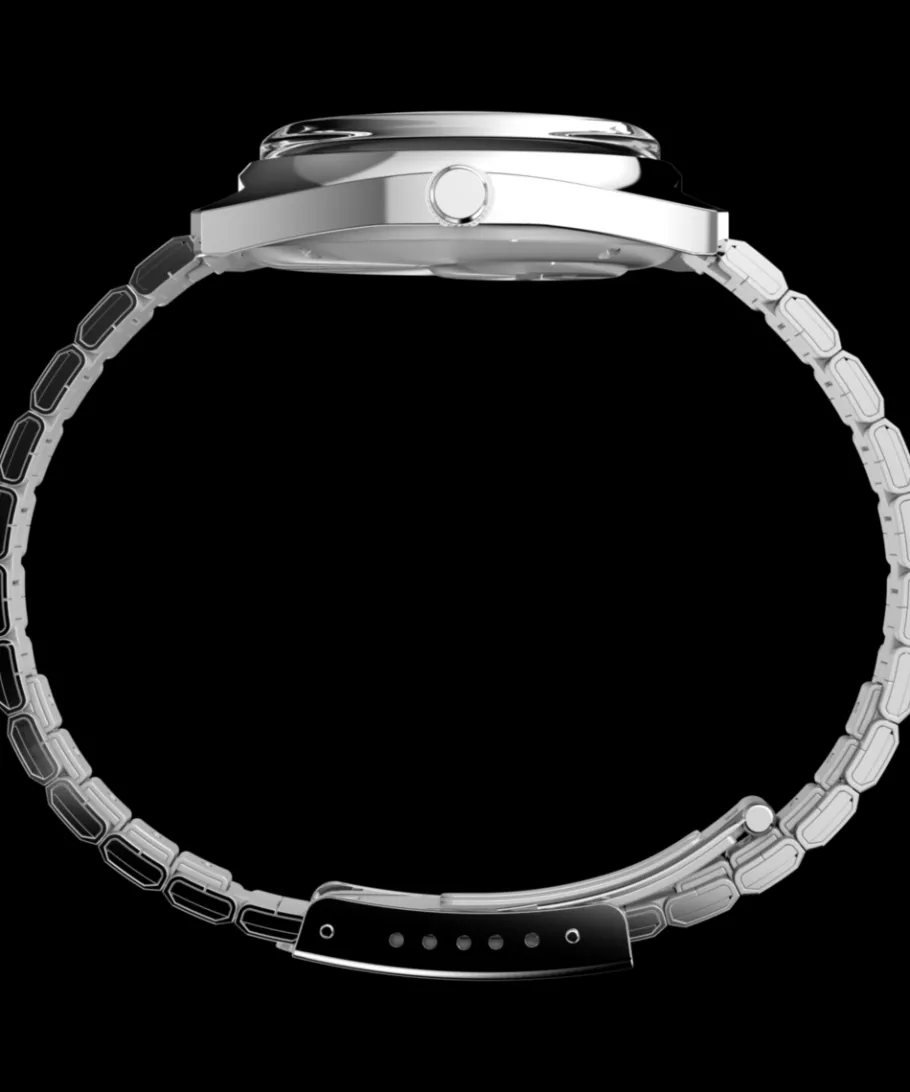 Women Timex Silver-tone|Bracelet*Q 1975 Enigma Reissue 37mm Stainless Steel Bracelet Watch