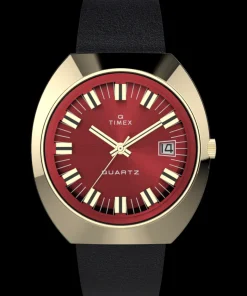 Timex Vintage|Leather*Q 1972 Reissue 43x39mm Leather Strap Watch