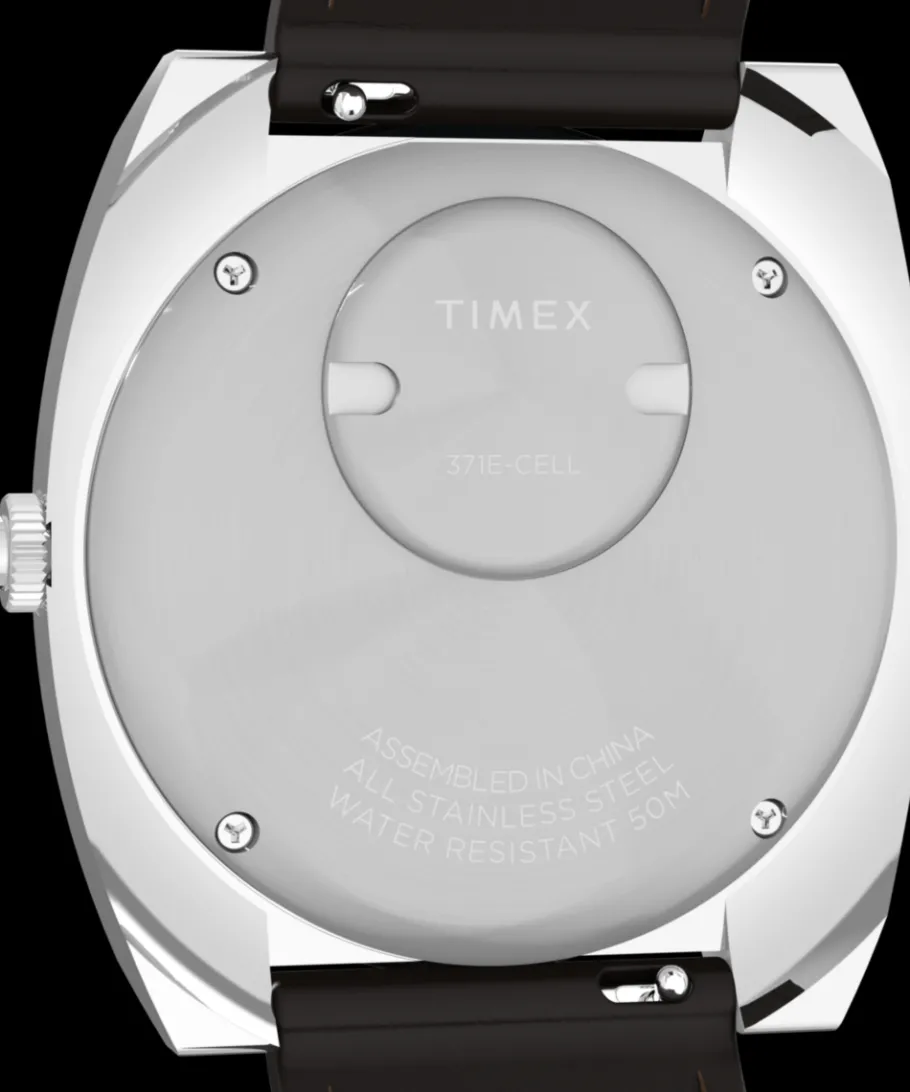 Timex Leather|Father's Day Gifts*Q ® 1972 World Time 39mm Leather Strap Watch