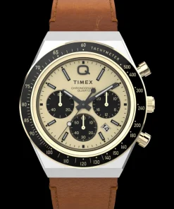 Timex Vintage|Leather*Q ® Chronograph 40mm Leather Strap Watch
