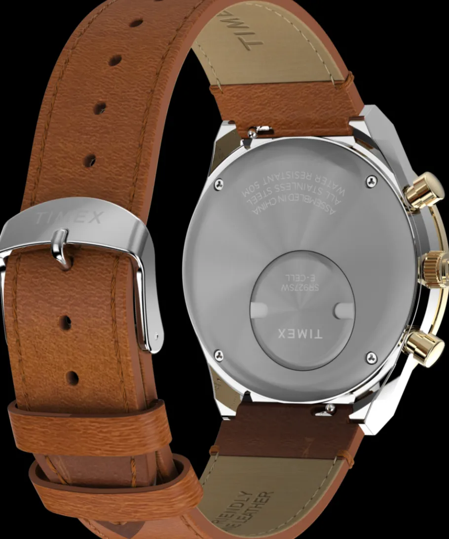 Timex Vintage|Leather*Q ® Chronograph 40mm Leather Strap Watch