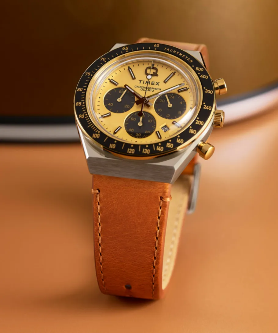 Timex Vintage|Leather*Q ® Chronograph 40mm Leather Strap Watch